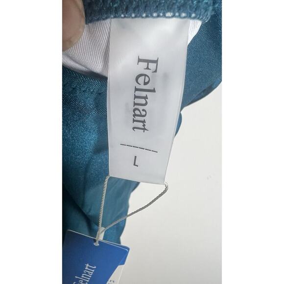 Felnart One Piece Size Large Turquoise Tummy Control Halter neck Swimsuit NEW - Picture 9 of 11